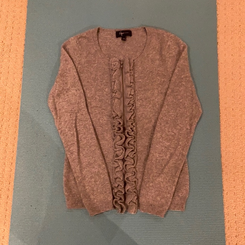 Aqua Cashmere zip up cardigan